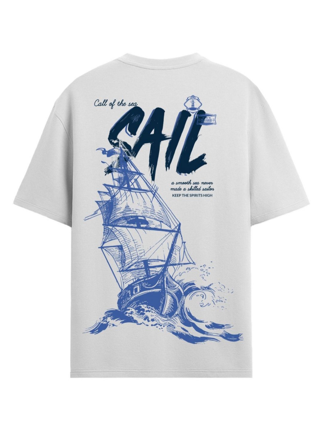 ADRO Men Graphic Printed Round Neck Cotton Oversized T-Shirt