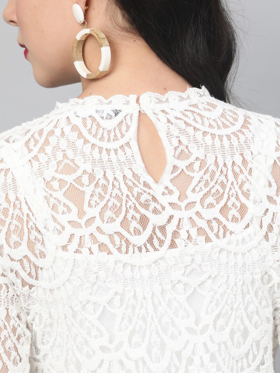 STREET 9 Women White Self Design Top