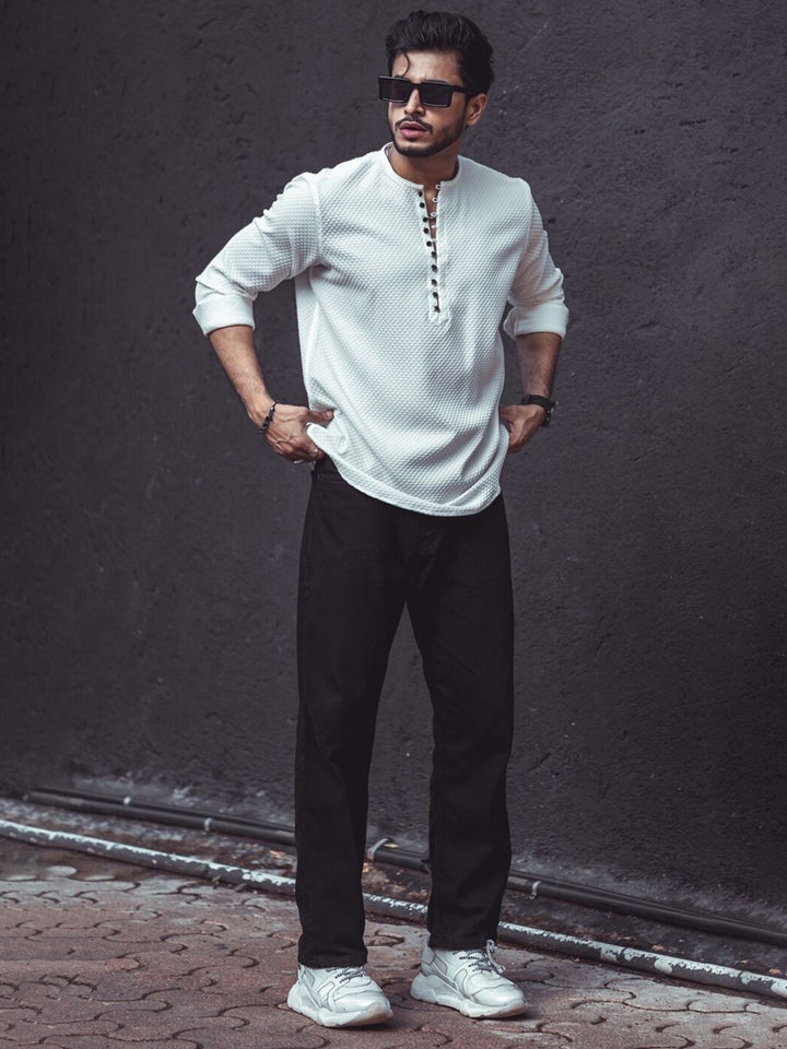 Powerlook Self Design Regular Casual Shirt