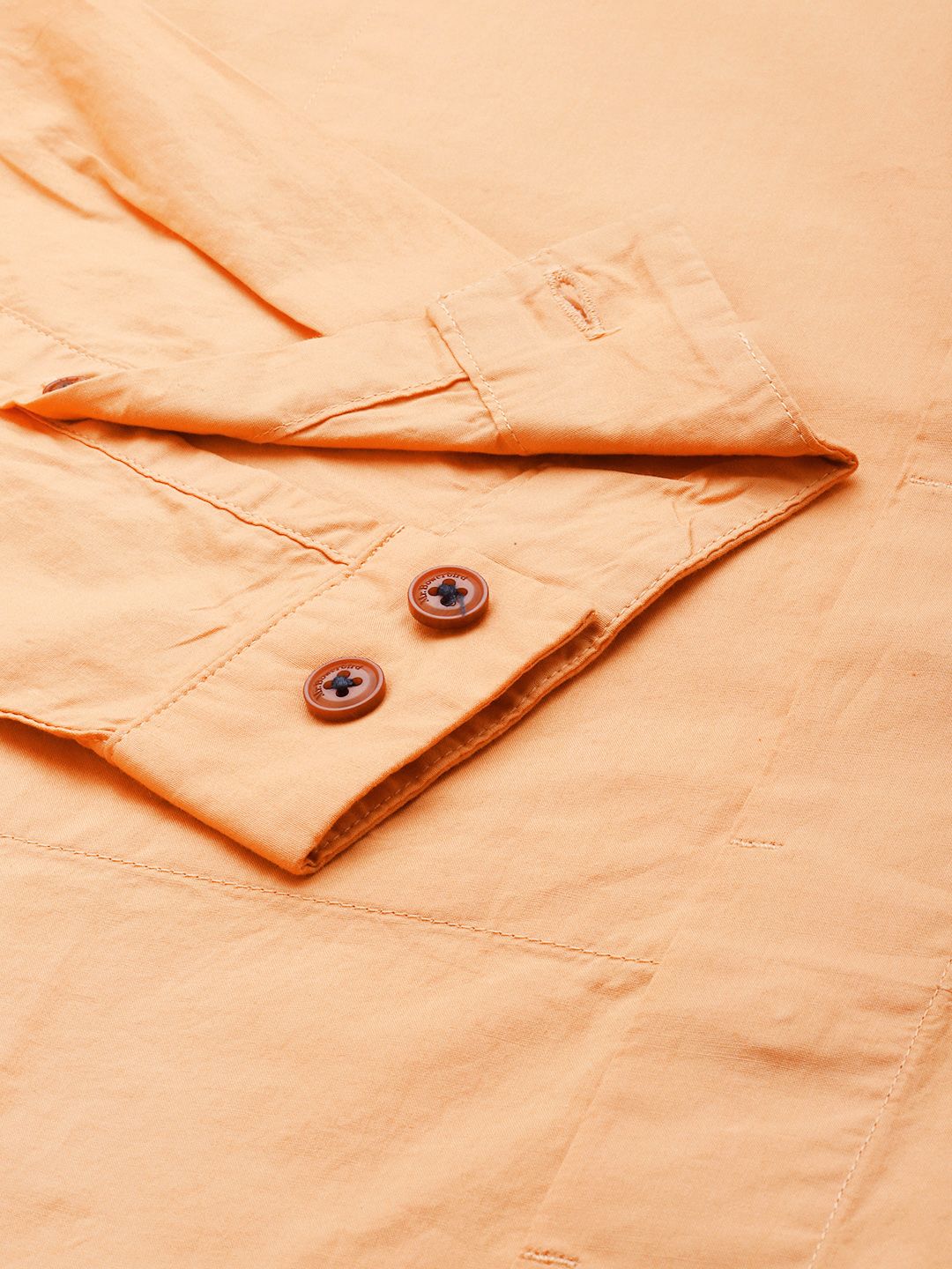 Mr Bowerbird Solid Tailored Fit Pure Cotton Compact Poplin Crew Neck Shirt