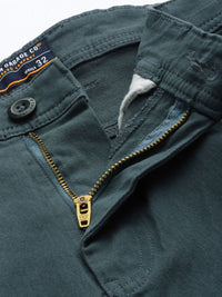 The Indian Garage Co Men Charcoal Grey Solid Chinos Trousers