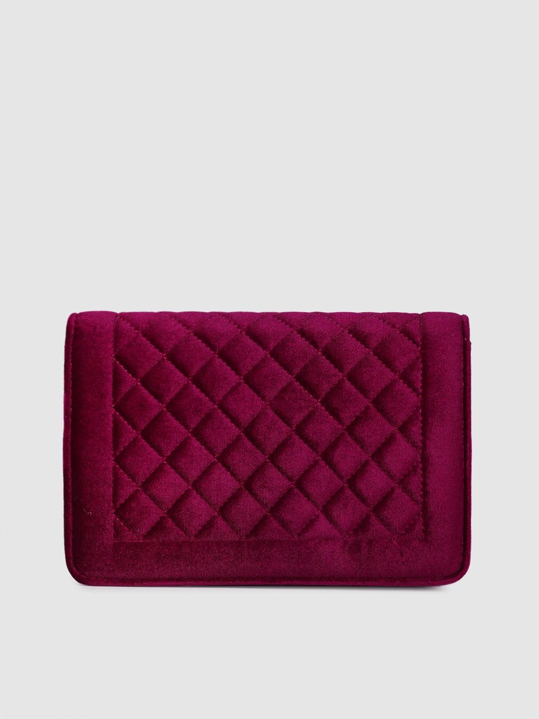 Lino Perros Magenta Quilted Velvet Satchel