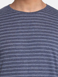 ADRO Men Striped Round Neck Cotton T-shirt