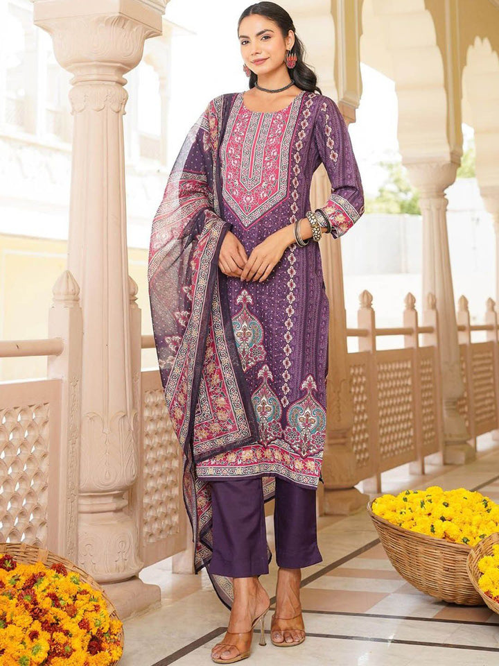 KALINI Women Ethnic Motifs Printed Kurta with Trousers & Dupatta