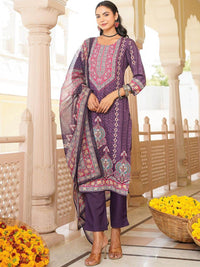 KALINI Women Ethnic Motifs Printed Kurta with Trousers & Dupatta