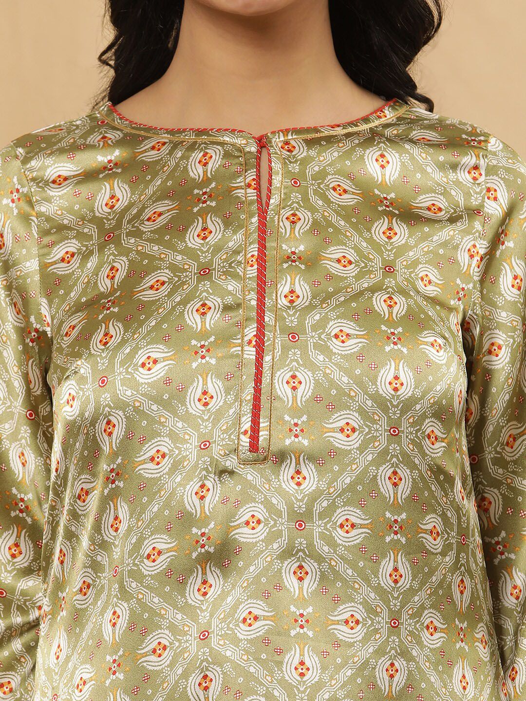 W Ethnic Motifs Printed Regular Kurta with Trouser