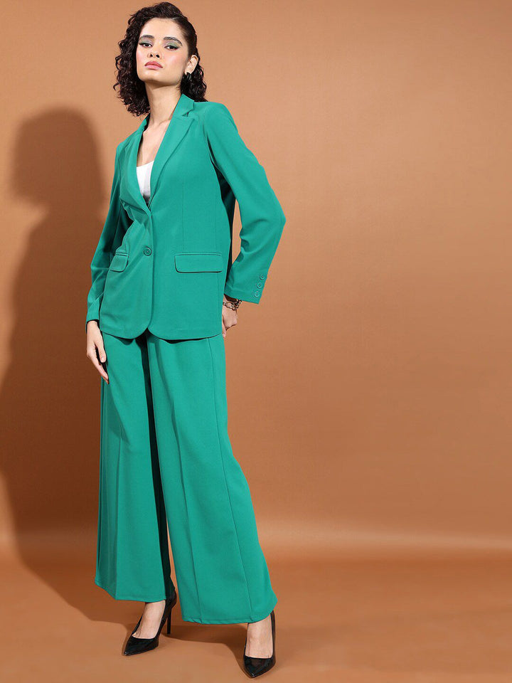 Tokyo Talkies Classic Blazer With Straight Pant Co-Ords