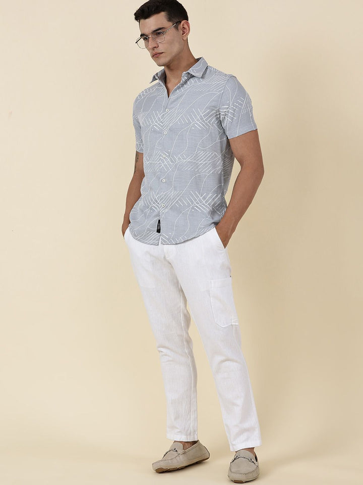 Thomas Scott Men Classic Slim Fit Opaque Printed Casual Shirt