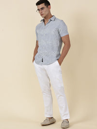 Thomas Scott Men Classic Slim Fit Opaque Printed Casual Shirt