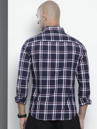 The Indian Garage Co Pure Cotton Slim Fit Tartan Checks Casual Shirt