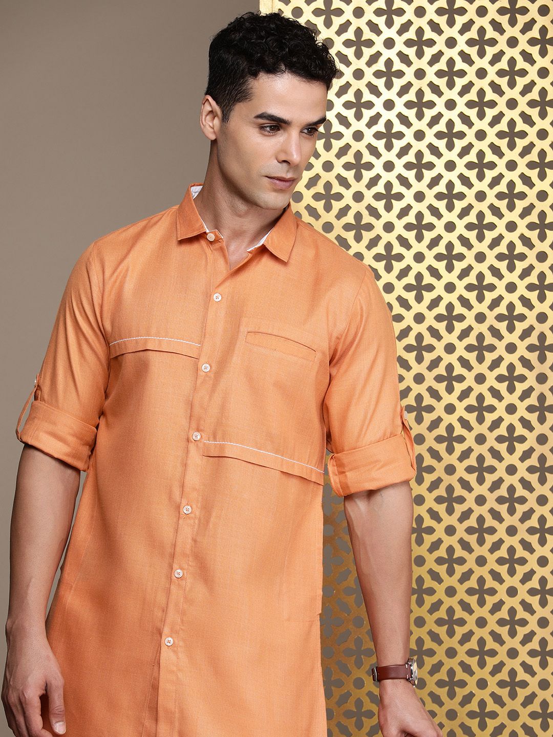 House of Pataudi Men Jashn Pathani Kurta With Trousers