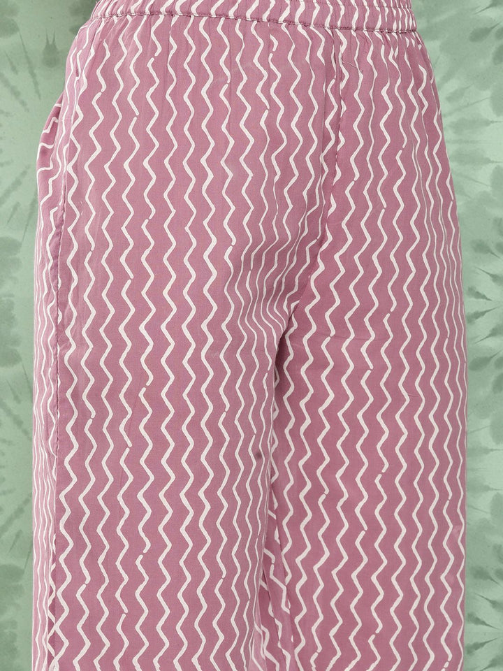 Varanga Women Ethnic Motifs Printed Regular Pure Cotton Kurta with Trousers
