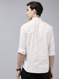 Park Avenue Pure Cotton Slim Fit Abstract Printed Casual Shirt