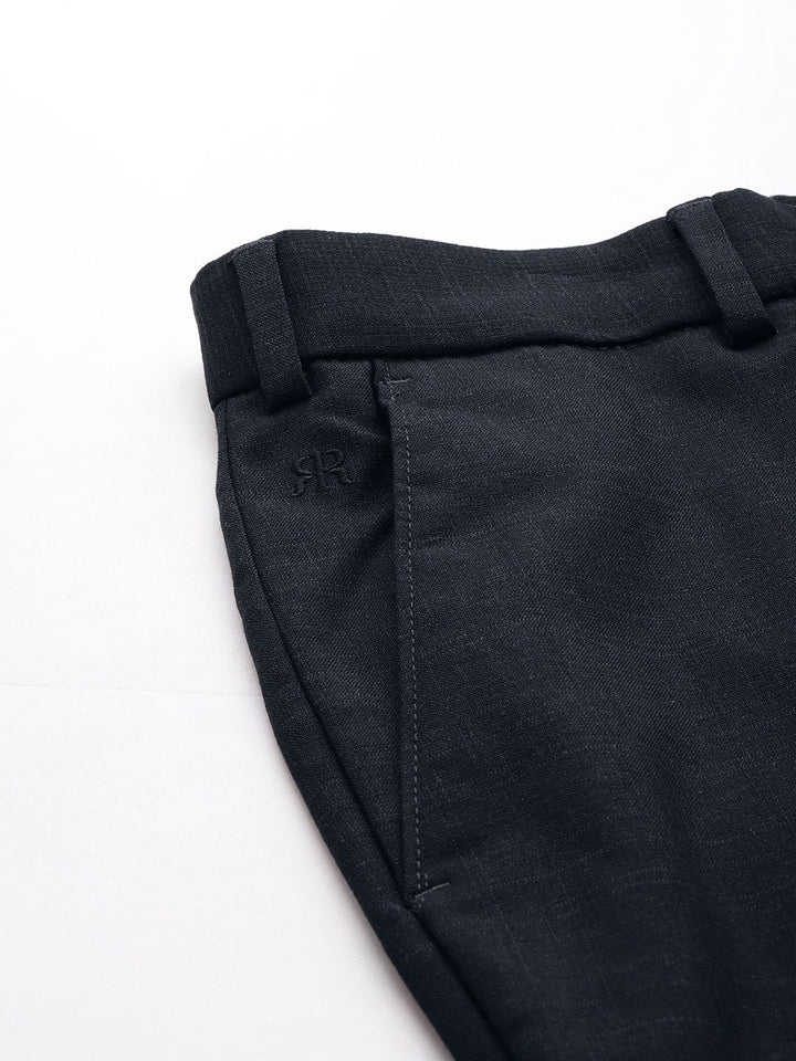 Raymond Men Checked Slim Fit Formal Trousers
