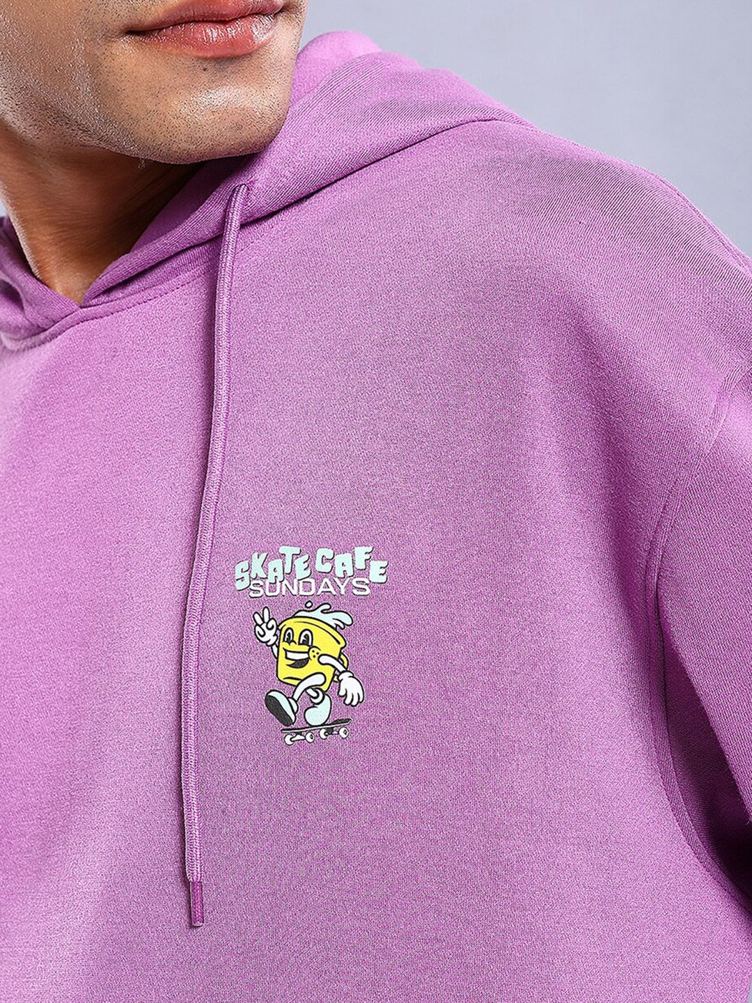 Sweatshirt pullover besar garaj garaj garaj cetak yang bercetak berkeruding