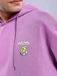 Sweatshirt pullover besar garaj garaj garaj cetak yang bercetak berkeruding