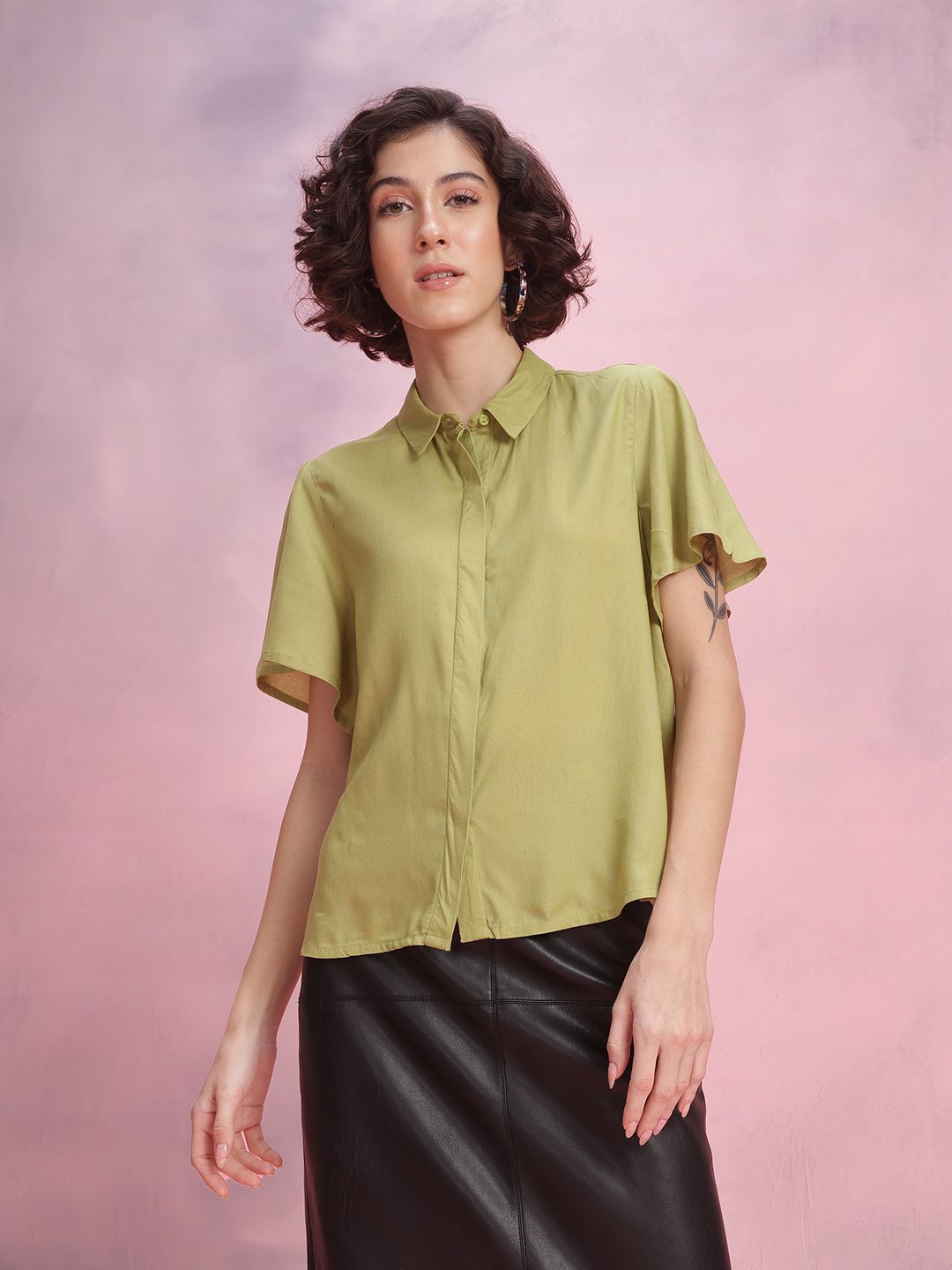DressBerry Flared Sleeves Casual Shirt