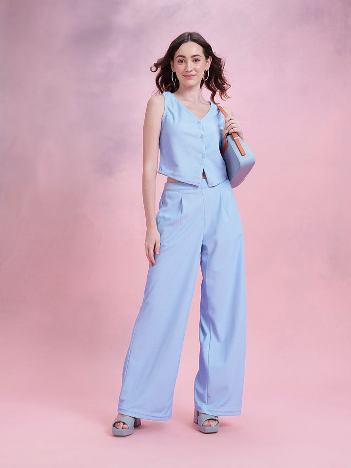 DressBerry Textured Pleated Co-Ords