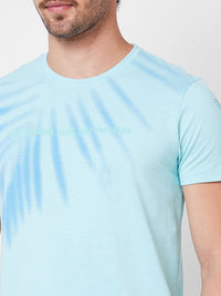 SPYKAR Typography Printed Round Neck Cotton Slim Fit T-shirt