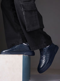 RARE RABBIT Men Perforations Leather Sneakers