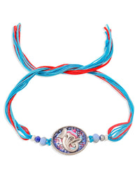 NVR Unisex Red & Blue Ganesh Ji Thread Rakhi With Roli Chawal