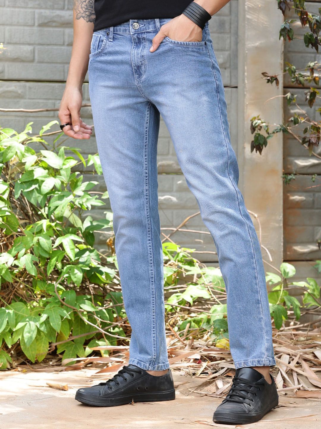 Thomas Scott Men Smart Slim Fit Light Fade Stretchable Jeans