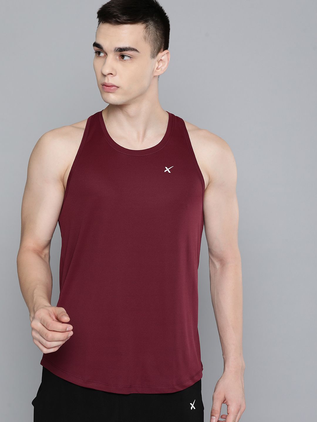 HRX by Hrithik Roshan Typography Detail Rapid-Dry Sleeveless Training T-shirt