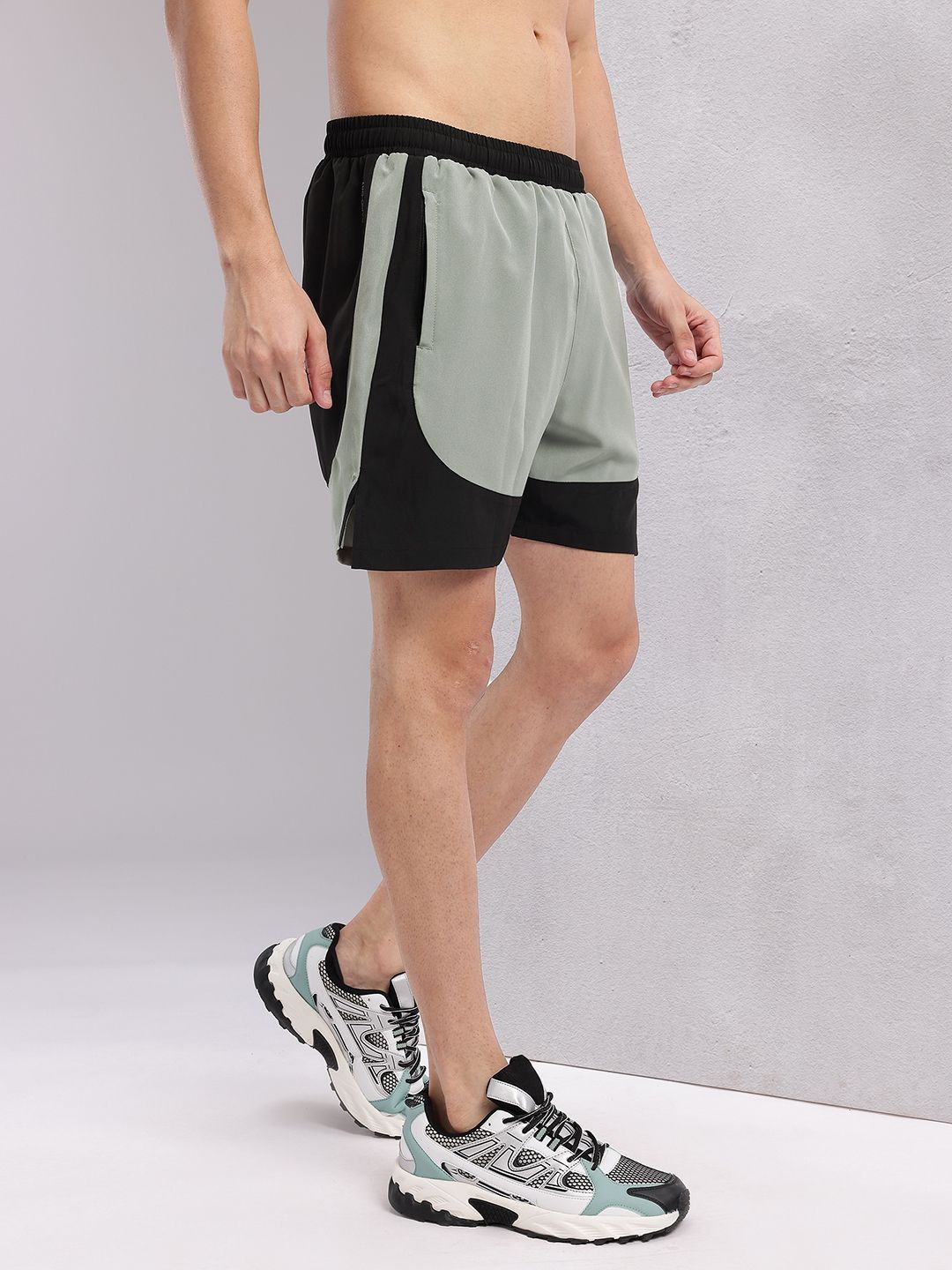 HRX by Hrithik Roshan Men Colourblocked Rapid-Dry Running Shorts