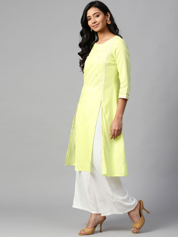 W Women Straight Cotton Kurta