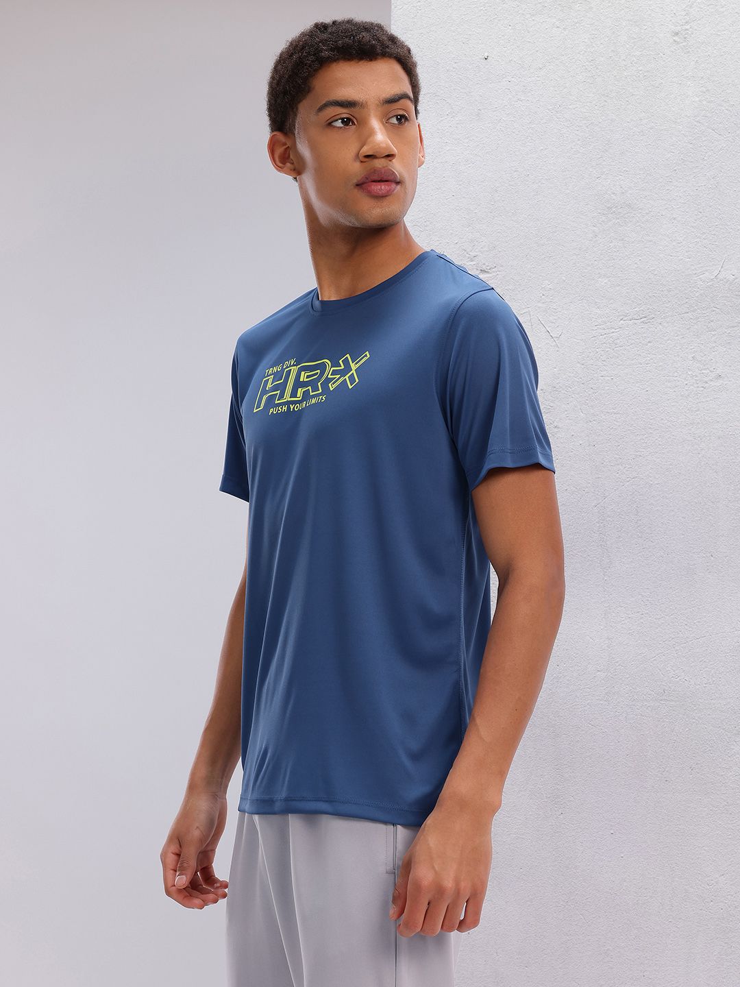 HRX by Hrithik Roshan Brand Logo Print Training T-shirt