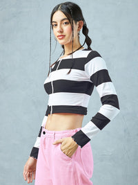 Bewakoof Striped Cotton Crop Top