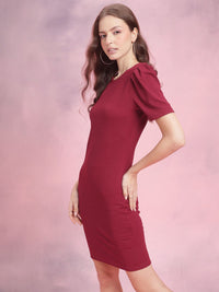 DressBerry Puff Sleeve Bodycon Dress