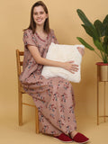 Sweet Dreams Printed pure cotton Maxi Nightdress