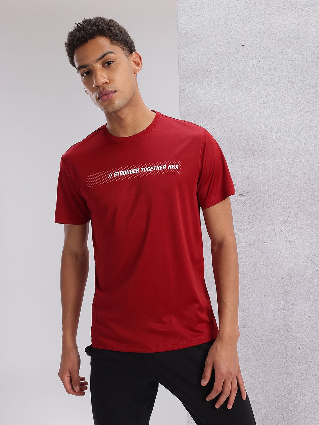 HRX by Hrithik Roshan Twin Collection Typography Printed T-shirt