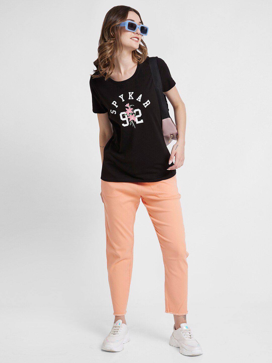 SPYKAR Typography Printed Cotton T-Shirt