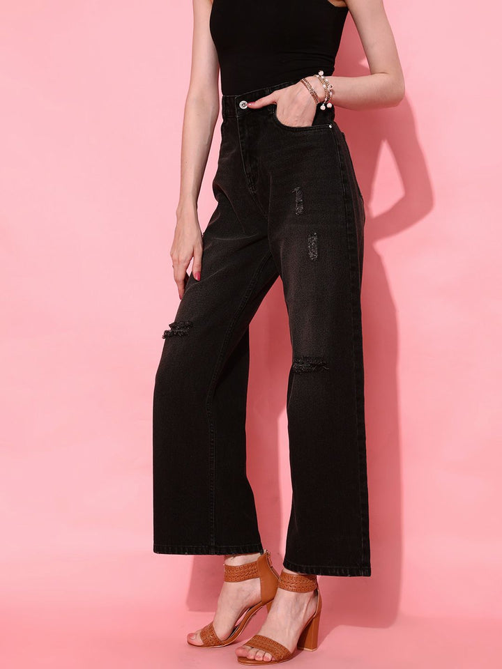 STREET 9 Women Beautiful Grey Flared Fit Cropped Jeans