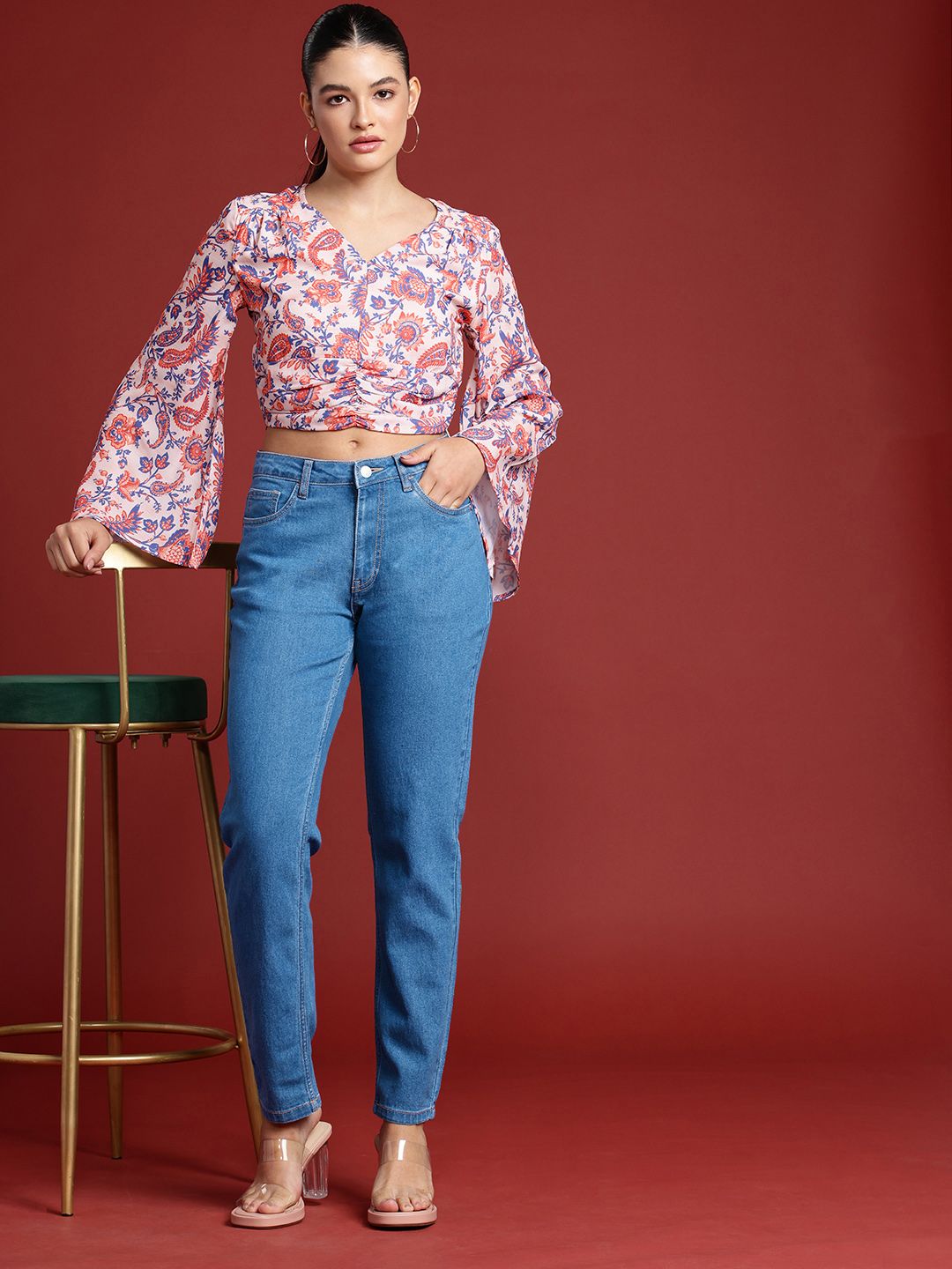 all about you Women Boyfriend Fit High-Rise Stretchable Jeans