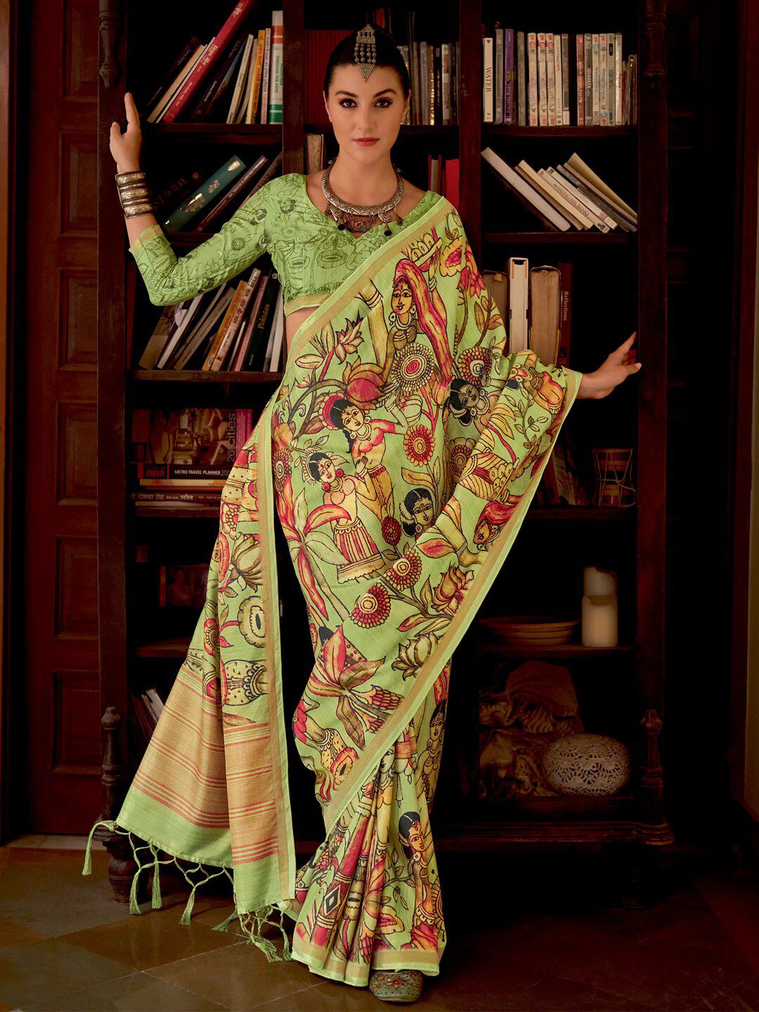 Saree mall Floral Printed Chanderi Sarees