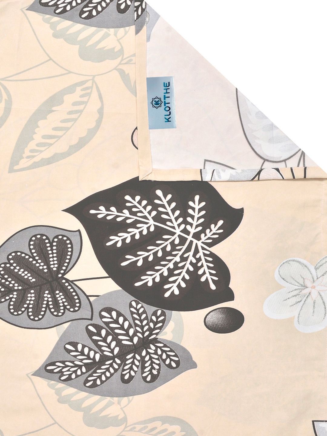KLOTTHE Beige Floral  300 TC Super King Fine Bedsheets