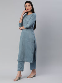 KALINI Women Self Design Kurta With Trousers
