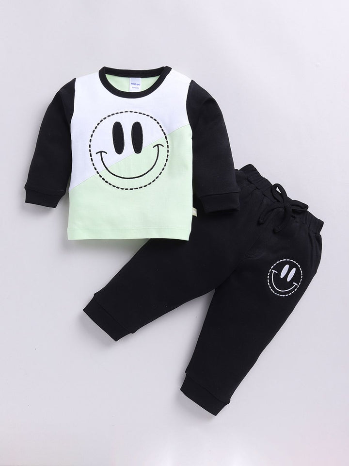Moms Love Infant Boys Printed Cotton T-shirt with Joggers