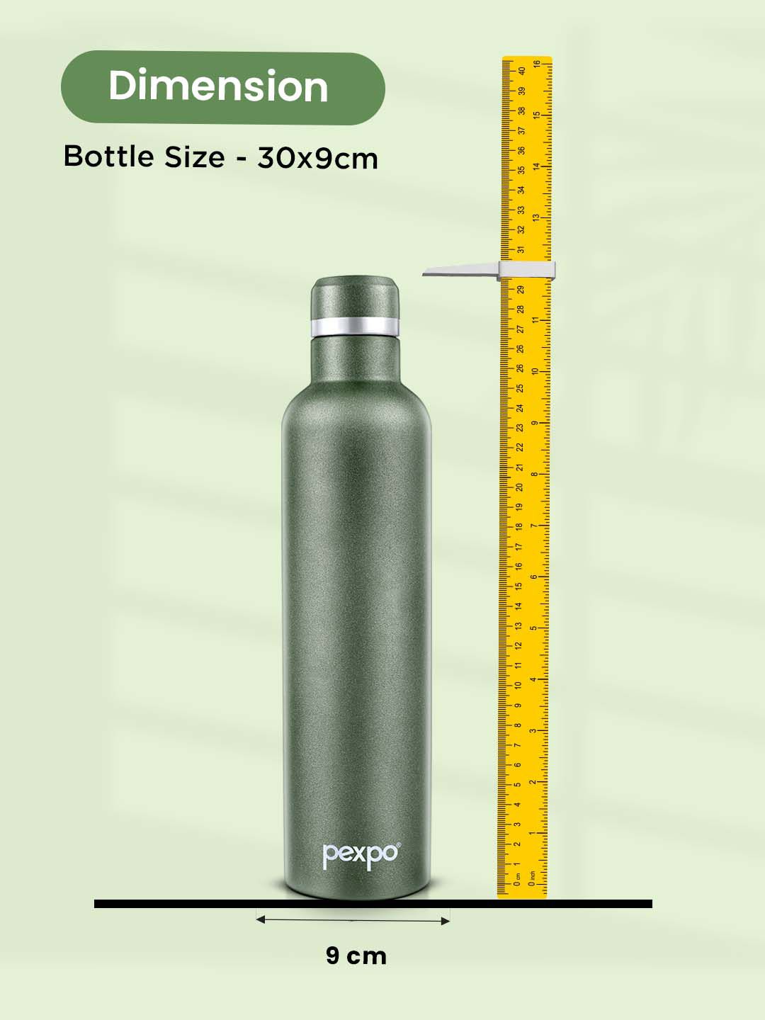 Pexpo Oreo Green ISI Certified Thermosteel Hot and Cold Flask Water Bottle 1000ml