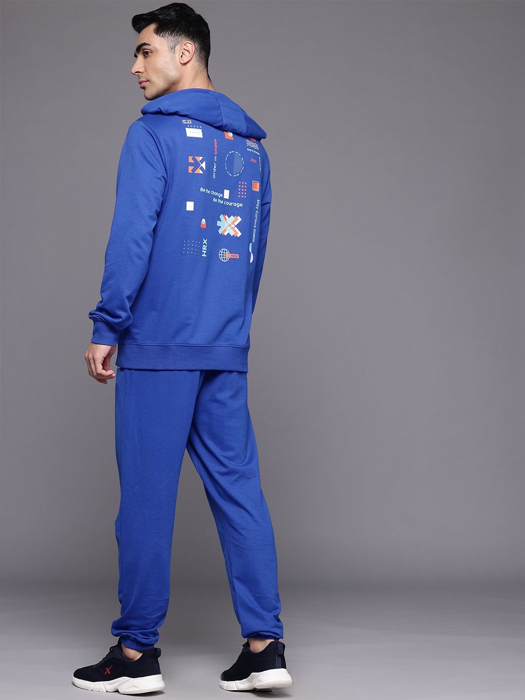 HRX by Hrithik Roshan Brand Logo Printed Hooded Lifestyle Tracksuit