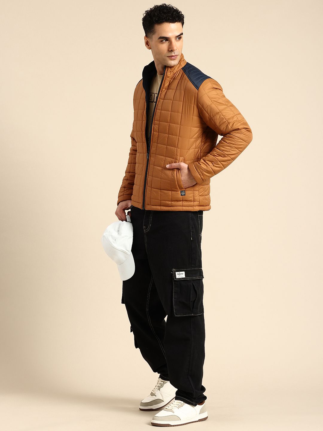 Being Human Mock Collar Quilted Jacket