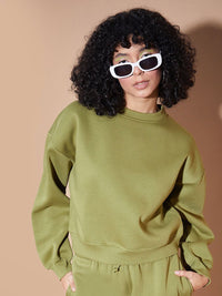 SASSAFRAS BASICS Round Neck Oversized Sweatshirt