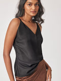 The Label Life Shoulder Straps Lace-Up Styled Back Top