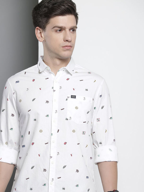 The Indian Garage Co Men Slim Fit Opaque Printed Casual Shirt