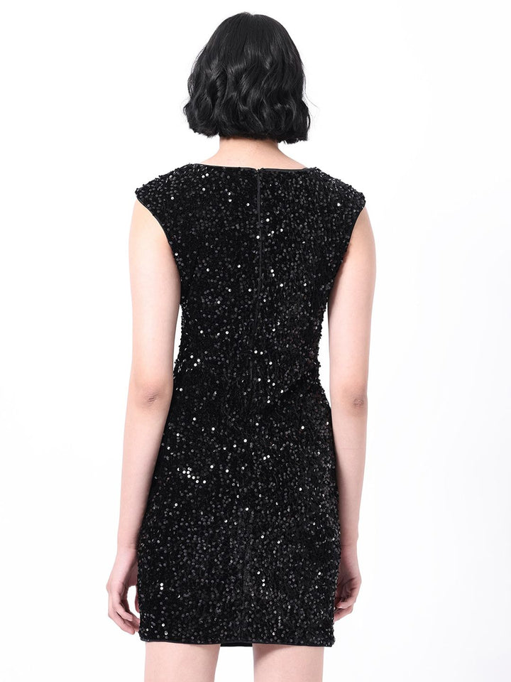 RAREISM Embellished Sequined Sheath Dress