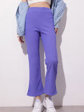 DressBerry Women Normcore Basics Ribbed Trousers