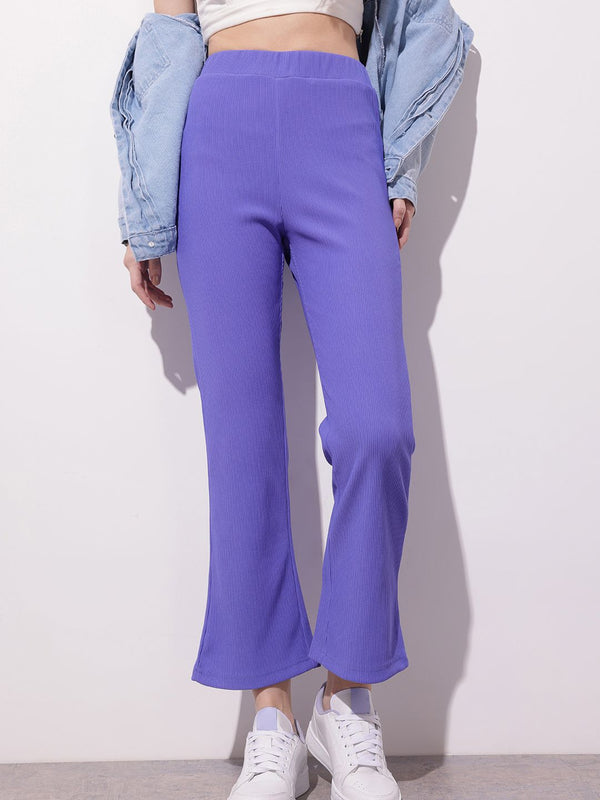 DressBerry Women Normcore Basics Ribbed Trousers
